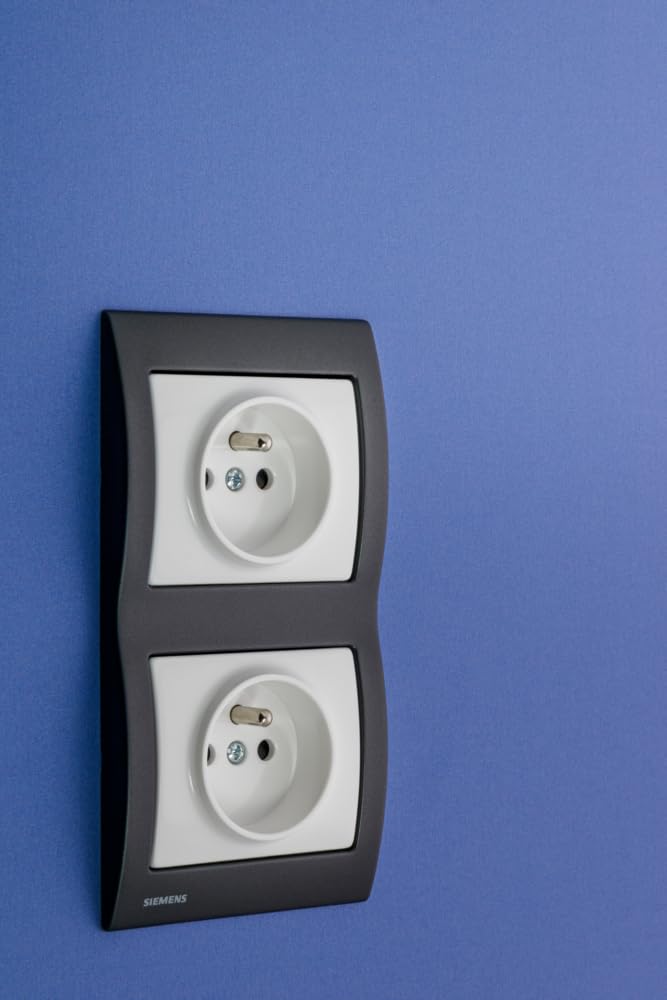 Siemens – Placa doble vertical, color gris antracita Delta Iris