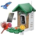 SV3C Bird Feeder with Camera Solar Powered, Smart Camera Bird Feeder with AI Identify BirdSpecies, Instant Alerts, 2K HD Video, Various DIY Addons, 2.4G WiFi, Gift for Mom Dad and Birdlover (Green)