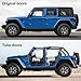 SUPAREE Gladiator Doors with Mirrors Tube Doors 4 Door Fits for J-eep Gladiator JT 2020-2025 Wrangler JL 2018-2025 Offroad Iron Tubular Half Doors with Door limit belt, Front & Rear