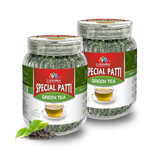 Image of C Somabhai Plain Green Tea 200g (2x100g) | Natural Loose Leaf Green Tea | Antioxidant Rich | Light & Refreshing | Daily Wellness | No Added Sugar | Detox Herbal Drink