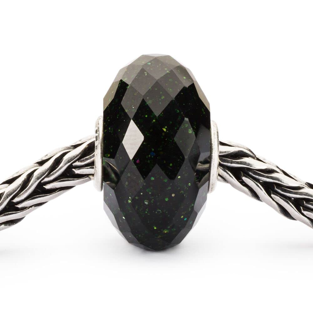 Trollbeads Pietra d'oro verde sfaccettata, small, Vetro, 0