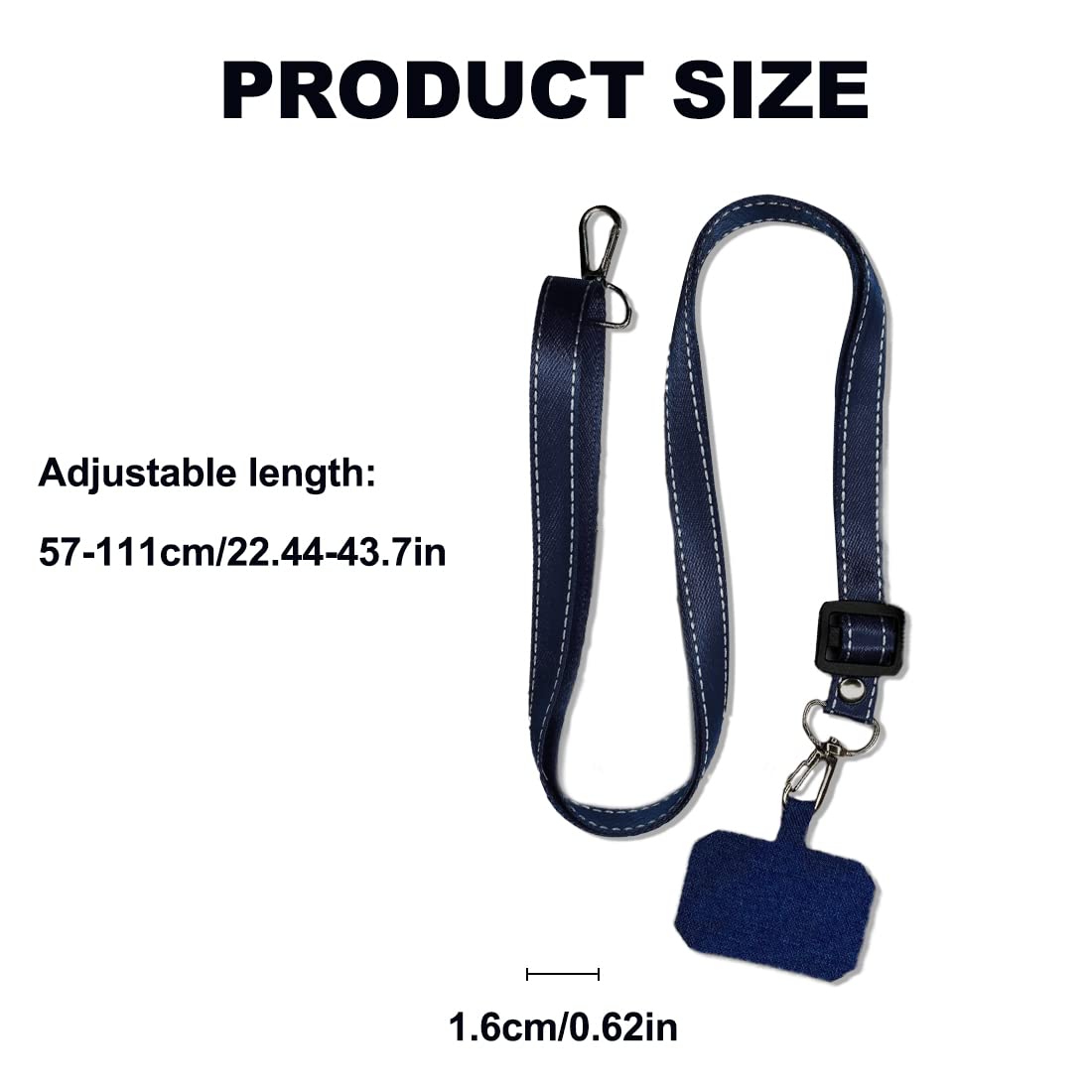 Cordon Téléphone Portable Pour Cou/ceinture - 2 Pièces, Longueur Réglable, Pour Smartphones Avec Coque - 10