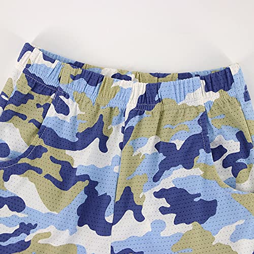 KISBINI Boys Athletic Shorts with Pockets Sport Active Camo Shorts3