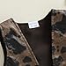 XRTBMN Toddler Boy Girl Western Vest vintage PU Leather Open Front Jacket Sleeveless Waistcoat Cow Print Cardigan Outwear (Brown, 18-24 Months)