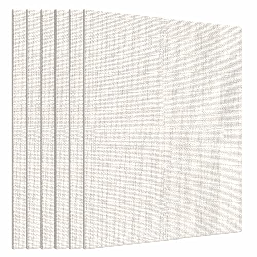Image of Scholar Art Hobby Series 04 Oz (230 GSM) 100% Cotton Canvas Panel Board for Painting (White Blank Canvas Boards for Acrylic Paint, Oil Paint, Wet & Dry Media) | 05 inchx05 inch (12.5x12.5 cm), Pack of 6