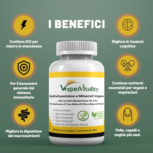 Multivitaminico Vegano 180 Compresse