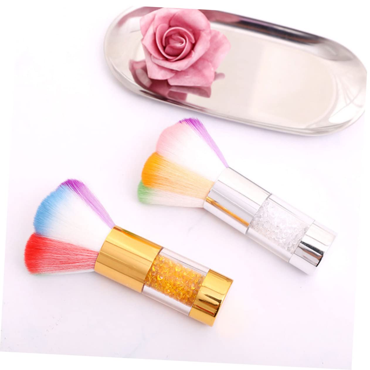 TOVINANNA Cute Makeup Brushes Set 2 Pcs Blush Brush for Women for Girlfriend or Ladies