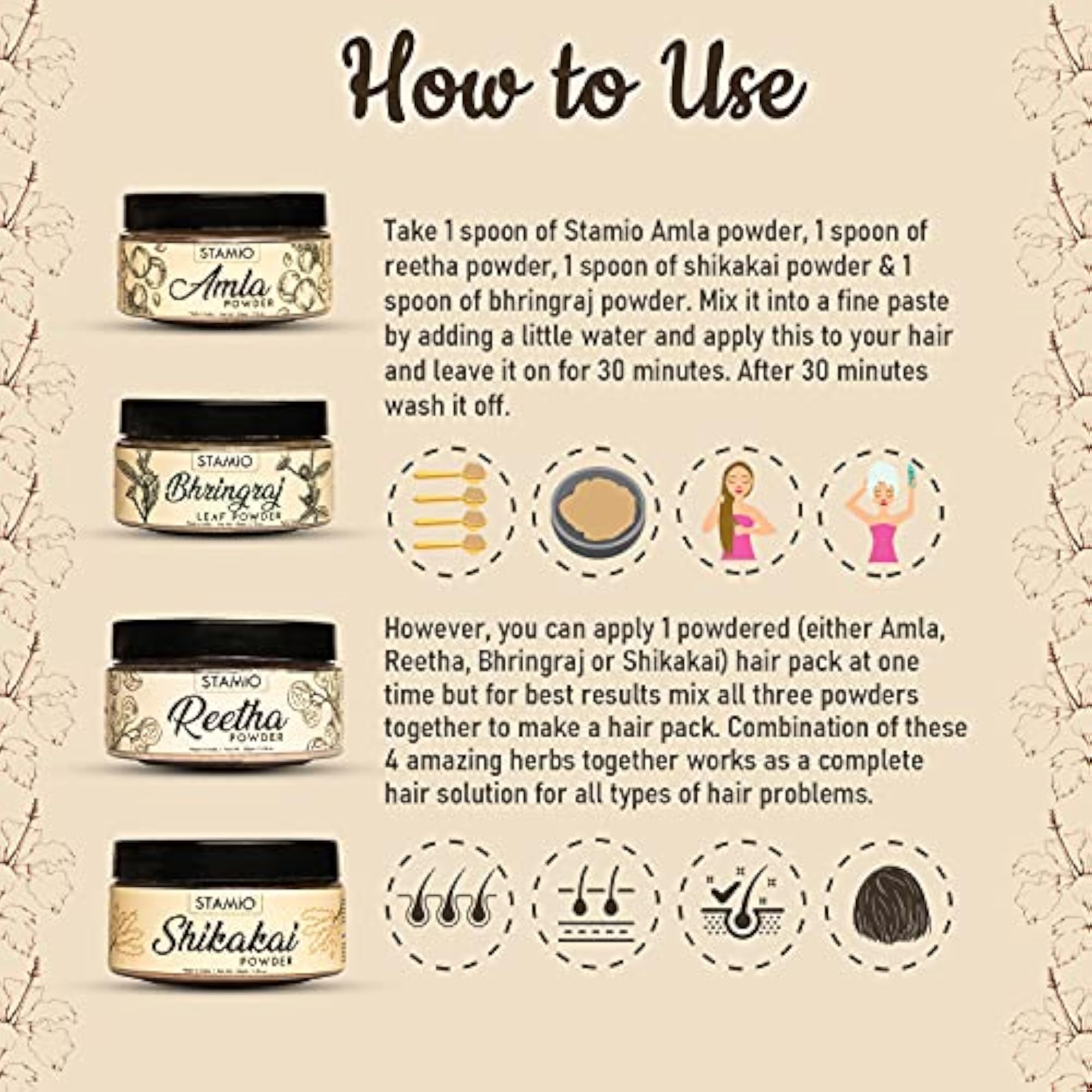 Hair Care 4 Products Combo, 200g