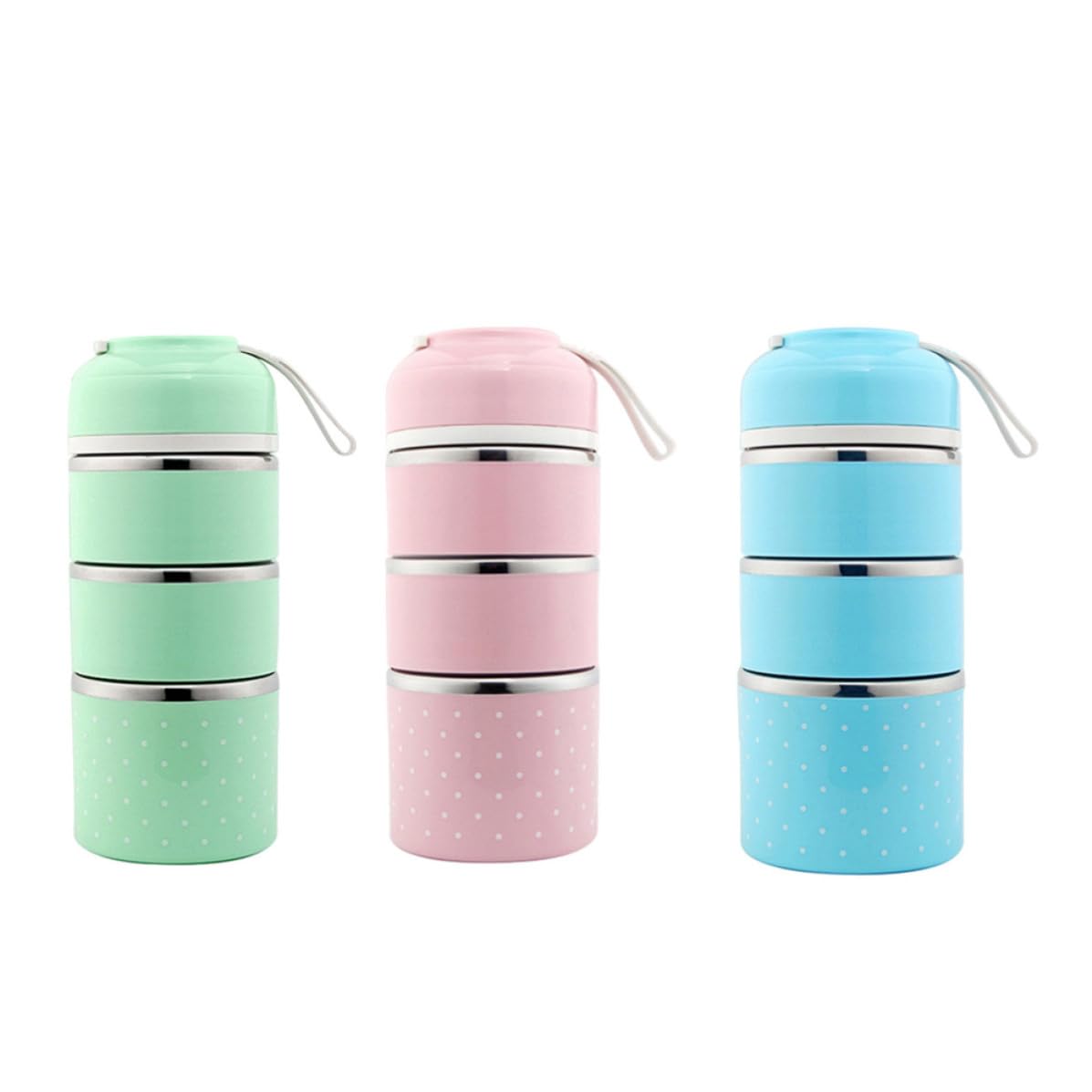 Boîte Bento en Acier Inoxydable 2 Pièces, 3 Couches Vert