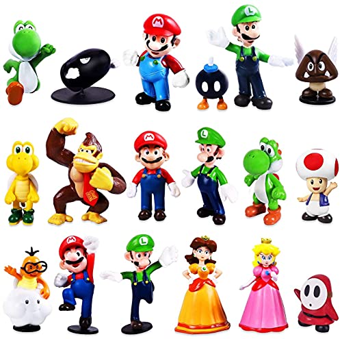 baikangsheng 18 pcs Super Mario Brothers Action Figures Toys , Super Mary Action Figures