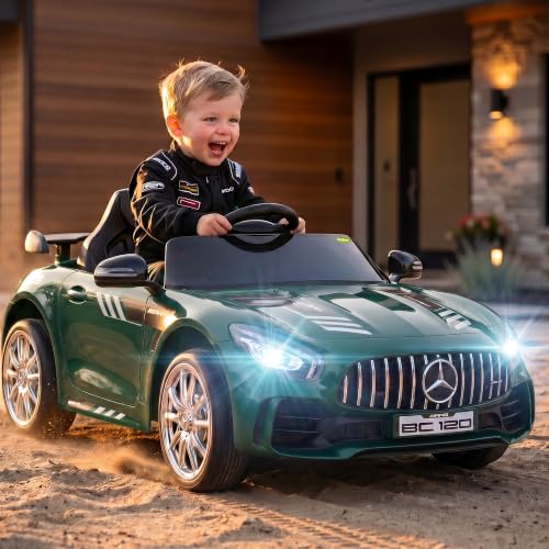 Image of Baybee Spyder Battery Operated Car for Kids | Electric Ride On with Parental Control, LED Lights & Music | Rechargeable Kids Car with Bluetooth & USB | RideOn for Kid 1-5 Years (Green)