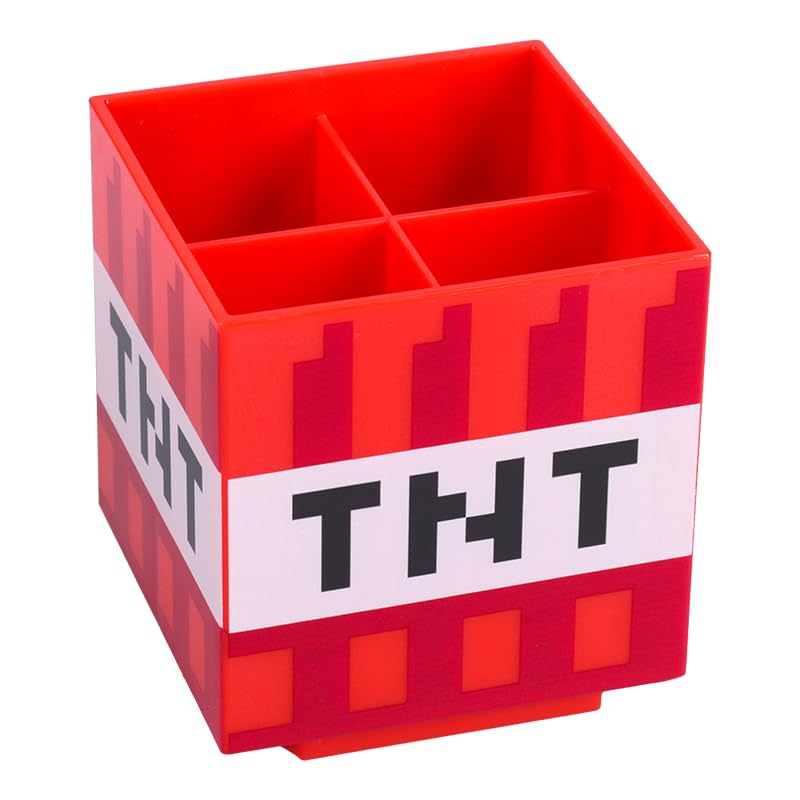 Miniatura 7 de Paladone Minecraft Desktop Organizer, 4 Modular Blocks, Customizable Stationery Holder for Pencils Pens & Markers, Minecraft Gamer Decor, Desk