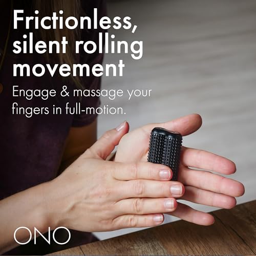 Image of ONO Roller - Handheld Fidget Toy for Adults | Help Relieve Stress, Anxiety, Tension | Promotes Focus, Clarity | Compact, Portable Design (Acupressure, Junior Size - Aluminum)
