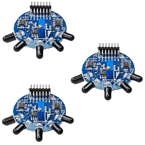 Infrared Flame Sensor Module 5 in 1 Fire Detection Sensor with Analog and Digital Output Adjustable Sensitivity Compatible with Arduino ESP32 ESP8266 Raspberry Pi DIY Electronics Projects, 3 Sets