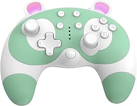 DYONDER Switch Pro Controller for Switch/Switch Lite/Switch OLED, Wireless Switch Controller Connection For PC/Android/IOS, Support Turbo,Dual Vibration,Ergonomic Non-Slip,One Key Wake Up(Green)