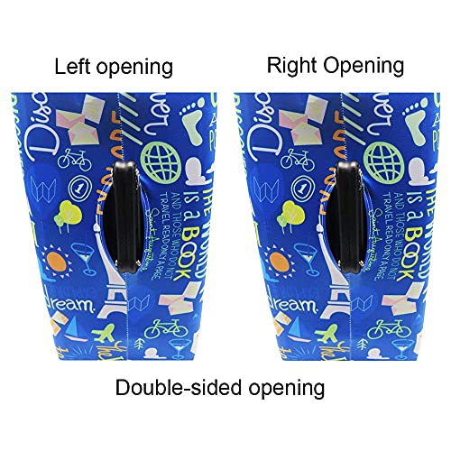 Elastische Travel Bagage Cover Travel Koffer Beschermhoes voor Kofferbak Case Van toepassing op 19 ''-32'' Koffer Cover, Blauwe Graffiti, S - Image 5