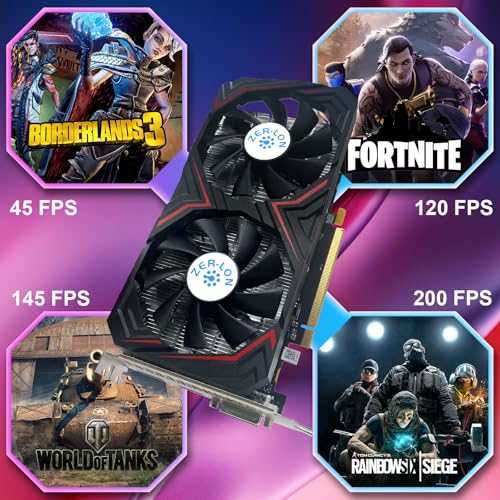 Radeon RX 590 8GB GME Graphics Card, 2304SP GDDR5 256 Bit PCIE 3.0X16 Computer Gaming Gpu, Dual Freeze Fans Video Card with HDMI/DP/DVI Ports Support 8K - Image 4