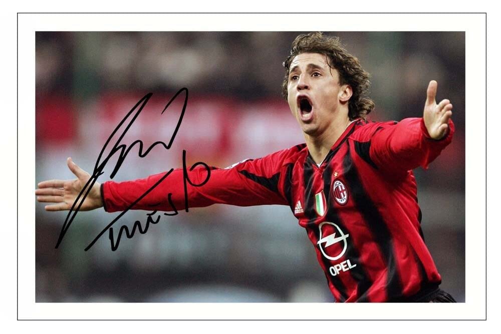 Hernan Crespo - AC Milan Signed 6X4 Inch Photo Print Pre Printed