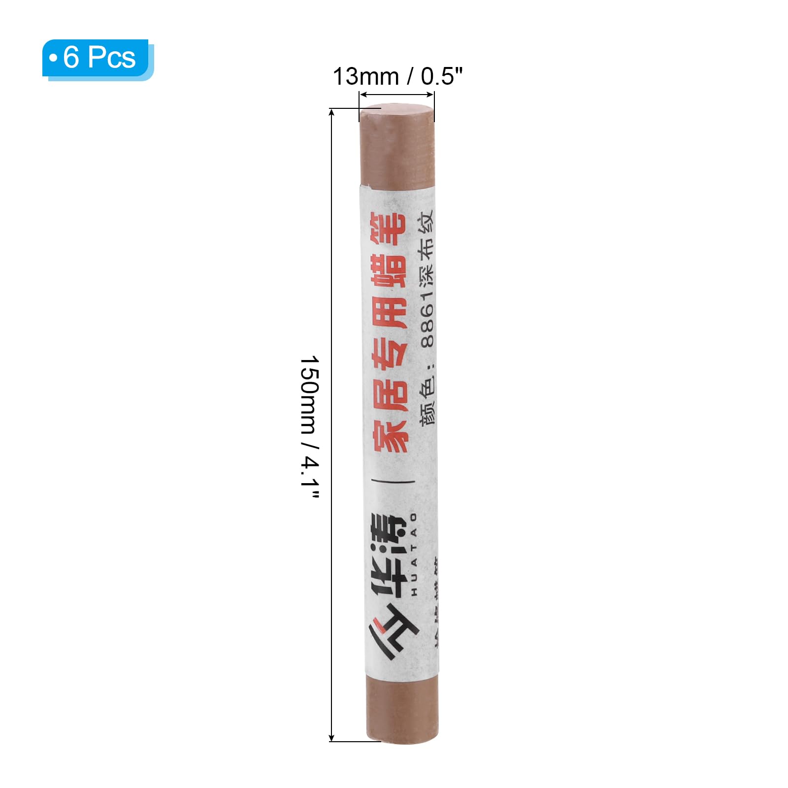 PATIKIL Furniture Repair Crayons, 6 Pcs Wax Wood Filler Sticks Wood Wax Crayons for Scratches Wood Floor, Holes, Tables - Image 2