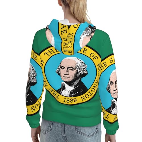 Sweat à capuche drapeau Washington parfait pour vos sorties d'automne