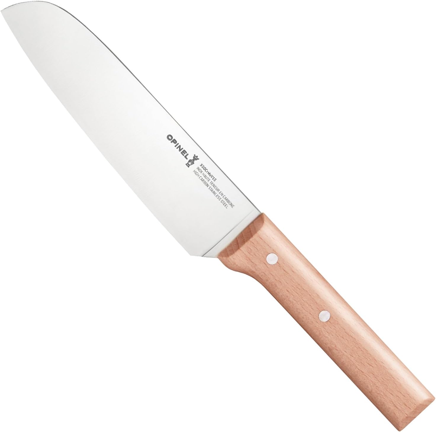 Opinel 119 Multi-Purpose Santoku Kitchen Knife, 17 cm Blade