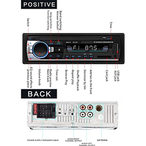 Digital Car Stereo - Single-Din Car Stereo Bluetooth In Dash with Remote Control - Receivers USB/SD/Audio - MP3 Player/FM Radio by Kidcia - Image 5