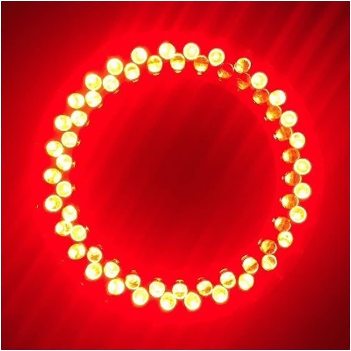 ZTBH Microscope Accessories Kit 60 LED Adjustable Ring Light Illumination Lamp, White/Red/Yellow/Purple Lighting for Microscope with Power Adapter Microscope Slides(Purple)