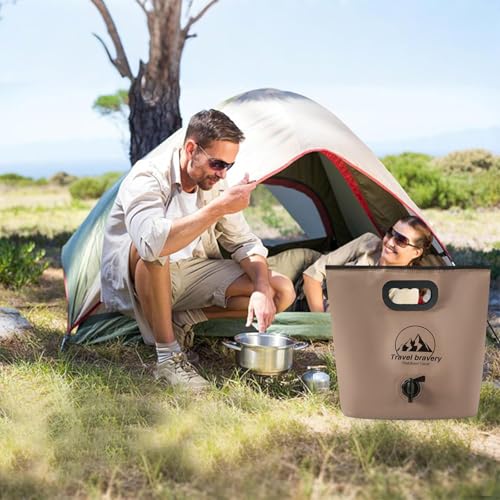 Contenedor de Agua Plegable Premium de 8L con Pico y Asa - Botella Portátil para Camping, Senderismo y Viajes miniatura 4