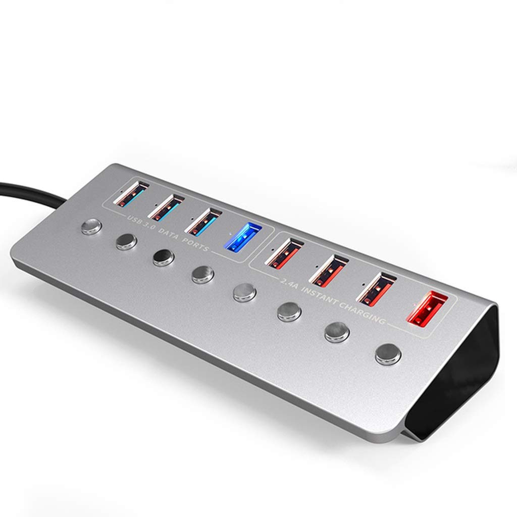 Aluminum Alloy 8-Port USB3 0 Splitter 4 Port Laptop Extended USB HUB 4 Port Fast Charging Adapter External