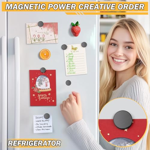 100 Stück Magnete Stark, Kühlschrankmagnete, Starke Magnete zum Basteln, Magnet Klein, Magnet mit Selbstklebender Rückseite, Keramikmagnete, Magnets für Magnettafel Kunst Werkzeuge DIY -18 mm x 5 mm