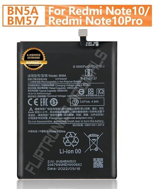 Image of BN5A Battery for Redmi Note 10 5G / Poco M3 Pro 5G Battery with 6 Month Warranty** (DD157)