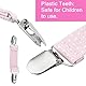 KLYNGTSK 4 Stück Fäustlinge Clip Kinder Handschuhe Clip Verstellbare Handschuheclips Mützen Clips Elastische Hutclips Handschuh Klammer Edelstahl Handschuhhalter Clip für Handschuhe Mützen, Rosa