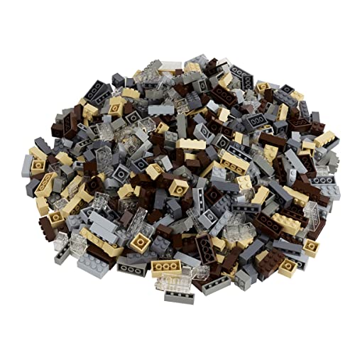 Q-Bricks Briques Créatives Classiques – Ensemble de 1000 Pièces - 2,2 kg | 3 Formes de Briques : 1x4, 2x2, 2x4 | 6 Couleurs | Compatible avec Toutes Les Grandes Marques (Mélange Construction)