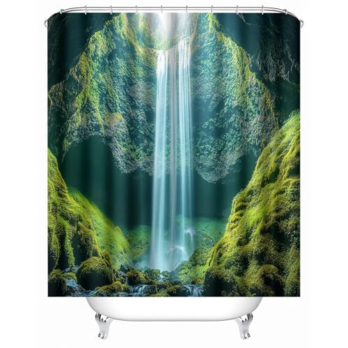 shower curtains 180 x 180 cm Landscape Green shower curtain 