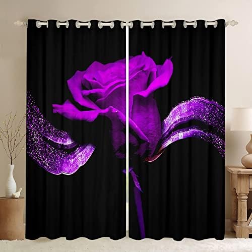 Boys Games Curtains Gamer Window Drapes for Teens Kids Men Black Modern Video Game Controller Window Treatments Cool Blue Red Action Buttons Window Curtain Room Decor W46*L54