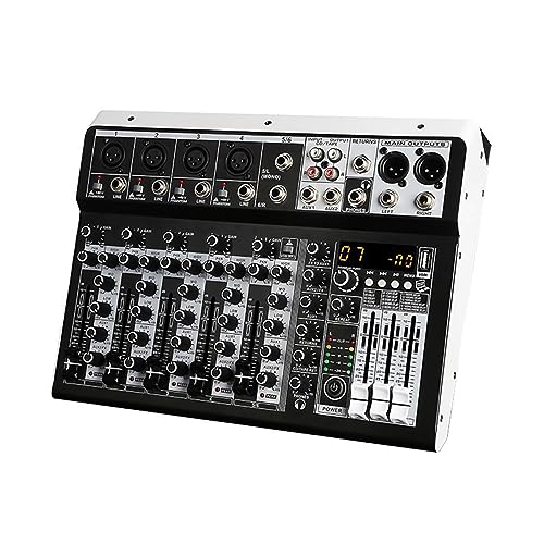 dj controller Mezclador de Audio profesional de 4 canales azul y diente, consola mezcladora de...
