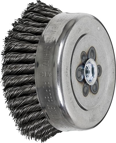 PFERD 82574 Full Cable Twist Knot Cup Brush, Carbon Steel Wire, 6