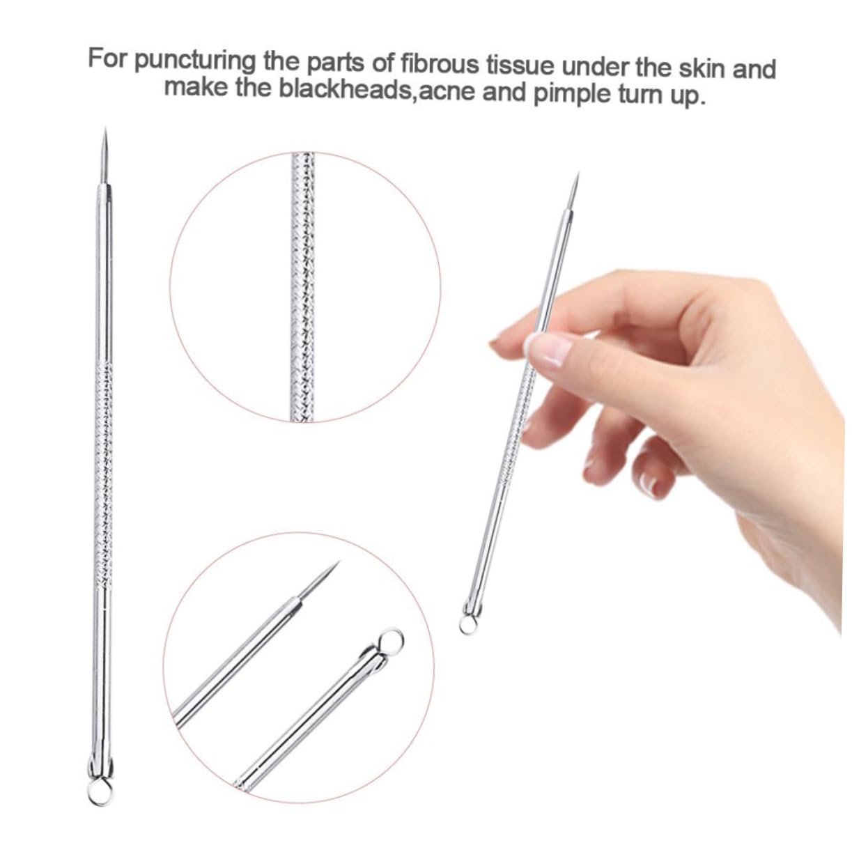 HONMEET 1Set Blackhead Removal Needles Facial Cleansing Tools with Storage Case for Acne and Blemish Extraction Suitable for All Skin Types