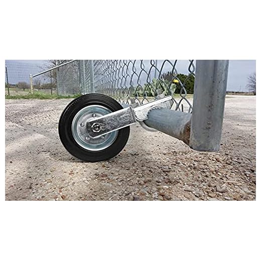 Mofeez Gate Wheel for Metal Swing Gate with 1-5/8" Thru 2" Gate Frames, Gate Support Wheel for Chain Link Fence, Prevent Gate from Dragging