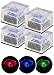 Produktbild Lunartec Solar Stein: 4er-Set Solar-RGB-LED-Glasbausteine, Dämmerungsssensor, 7 x 5,4 x 7 cm (Solar Bodenleuchte Pflaster, Pflaster Beleuchtungen Solar, Garten Deko Beleuchtung)