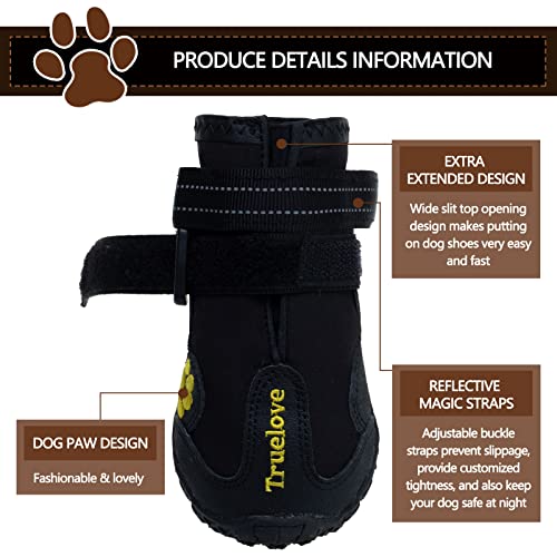 Expawlorer 4Pcs Anti-Slip Dog Shoes - Waterproof & Stain Resistant Dog Booties With Reflective Straps For Outdoor Hiking, Dog Paw Protectors For Hot Pavement, Winter Snow, Fit All Breed Dogs #TOP3