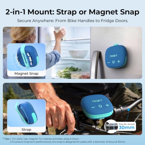 Image of Tribit StormBox Micro 3 Bluetooth Speaker, 13W, IP68, 24H Playtime, Blue
