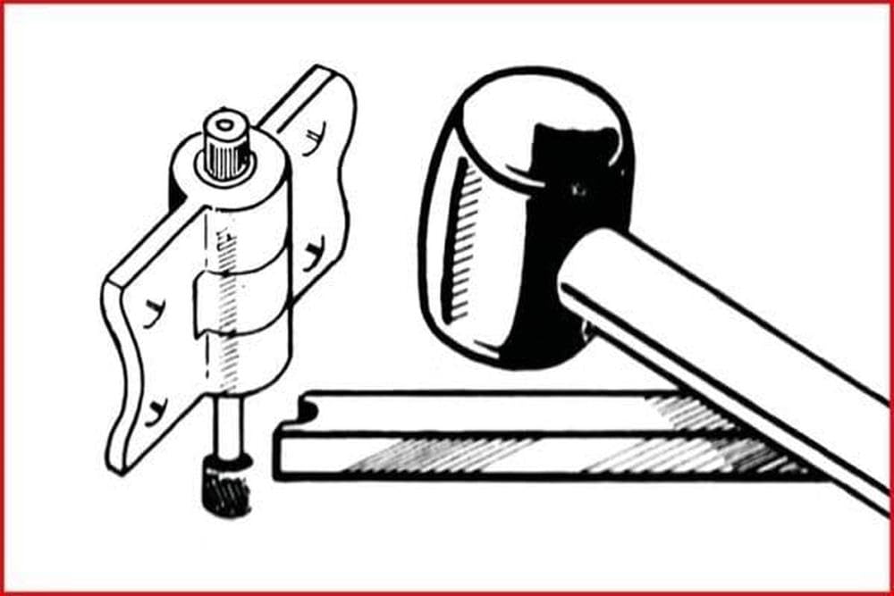 KS Tools 140.2190 Türscharnier-Spannstift-Austreiber-Satz, 4-tlg.