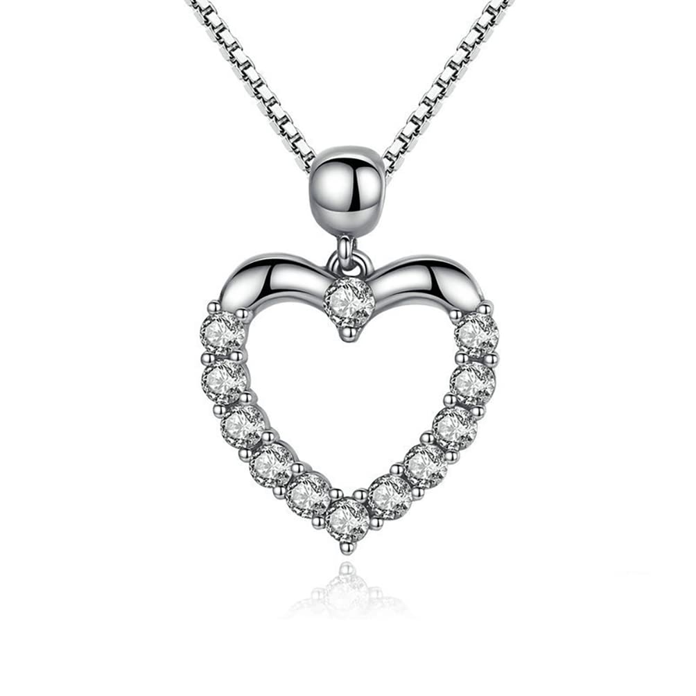 Accessori per Collana di Moda di Alta qualità con Ciondolo a Cuore Femminile in Argento Sterling 925 Autentico