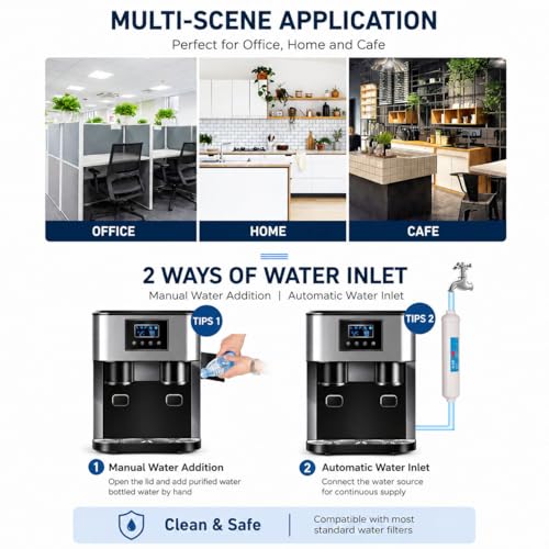 Máquina para hacer hielo portátil 3 en 1 con dispensador de agua fría miniatura 4