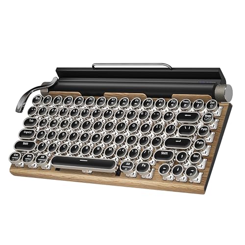 Retro Typewriter Keyboard, Wireless Mechanical Gaming...