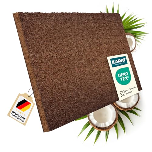 KARAT | Paillasson en Noix de Coco Naturelle, Fibres de Coco Antidérapantes | Idéal pour Une Utilisation Intérieure et Extérieure | 2 Épaisseurs au Choix...
