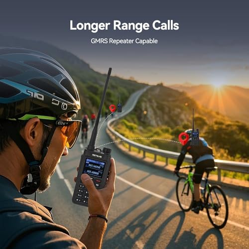 Retevis C2 GMRS Handheld Radio,Emergency Two Way Radio Long Range,Repeater Capable,Dual Watch, NOAA,Noise Canceling,Flashlight,2000mAh,Walkie Talkies with USB-C Charger Full Kit (1Pack)