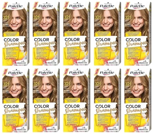 Palette Color 8-00 shampoings Blond moyen 321 boîte complète de 10