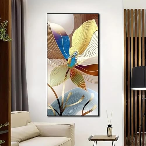 Décoration murale grand format 75x150cm affiche toile fleurs salon